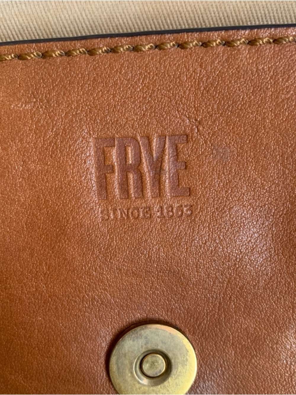 frye crossbody purse handbag leather Tan Mini - Picture 8 of 11